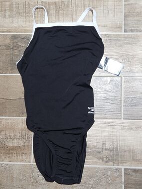 Speedo Endurance' Black And White One-Piece Swimsuit